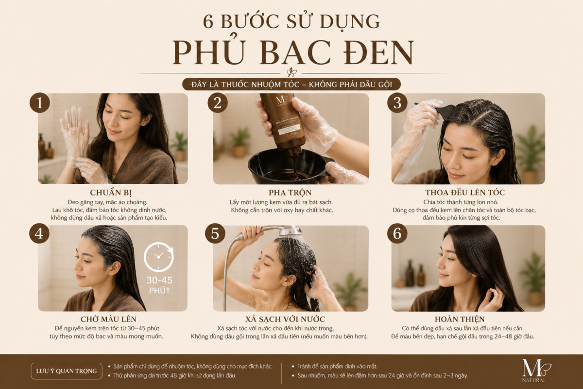 Hu?ng d?n 6 bu?c ph? b?c M Natural infographic