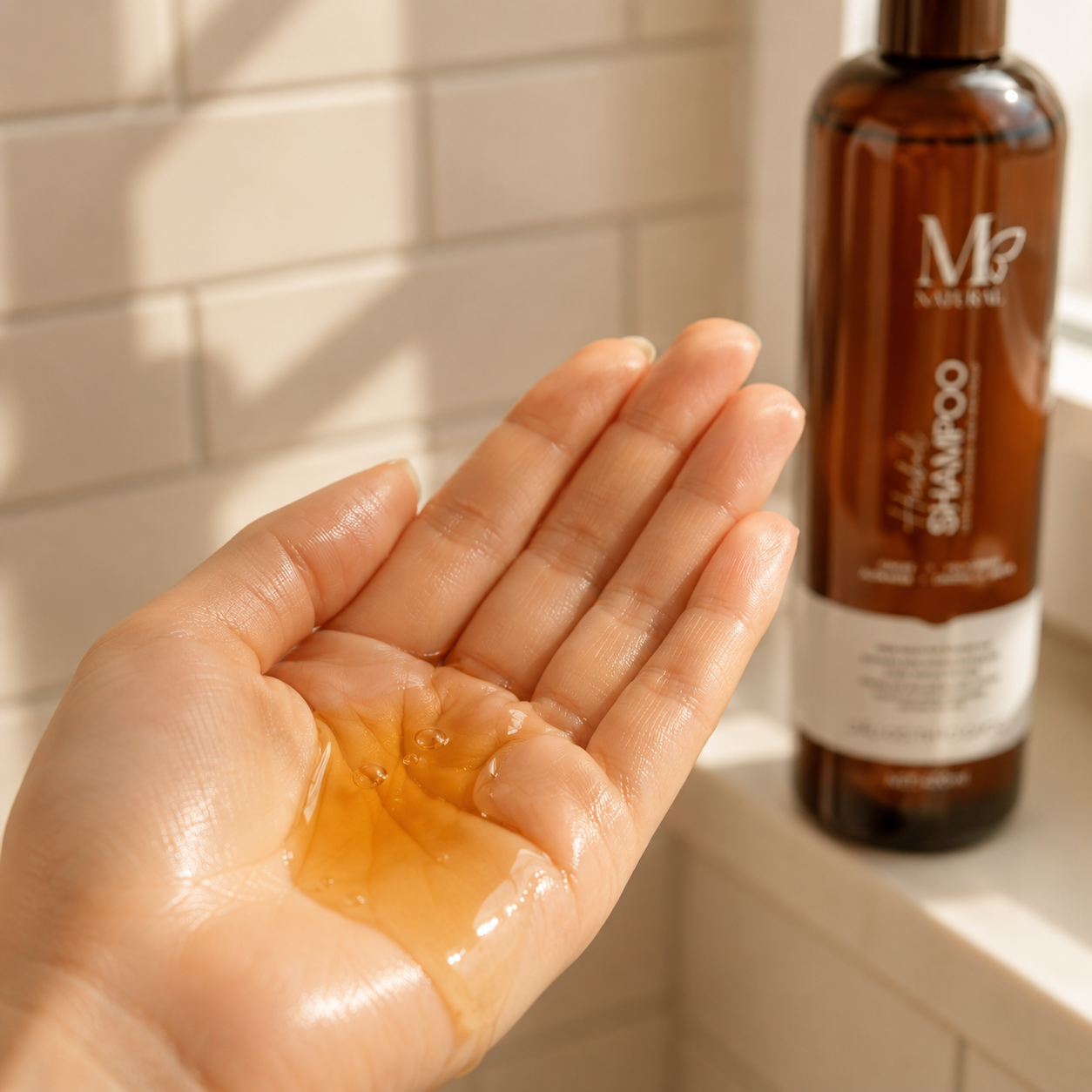 M Natural tay đổ dầu gội