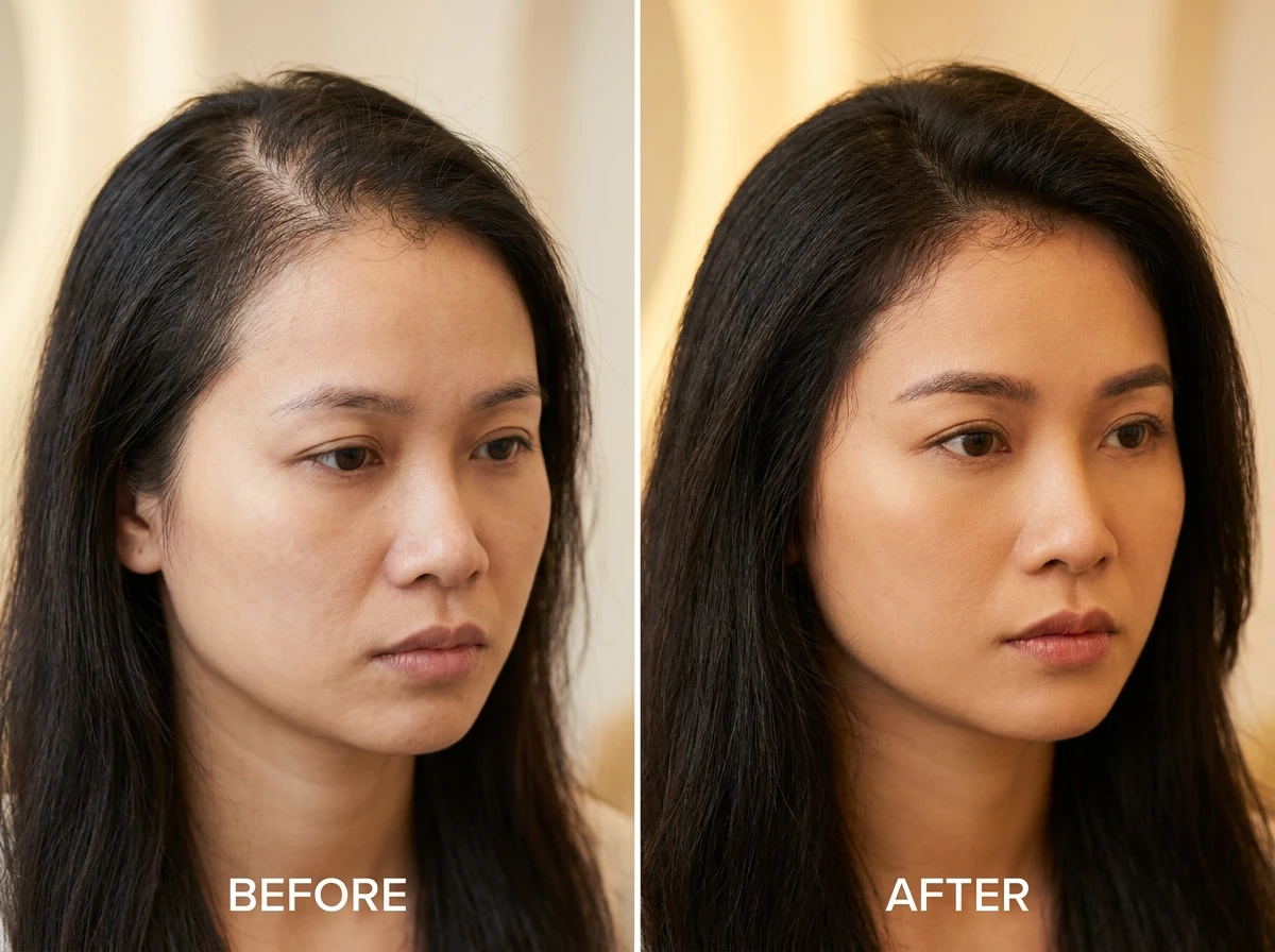 Chị Mai Anh chăm tóc sau sinh cùng M Natural