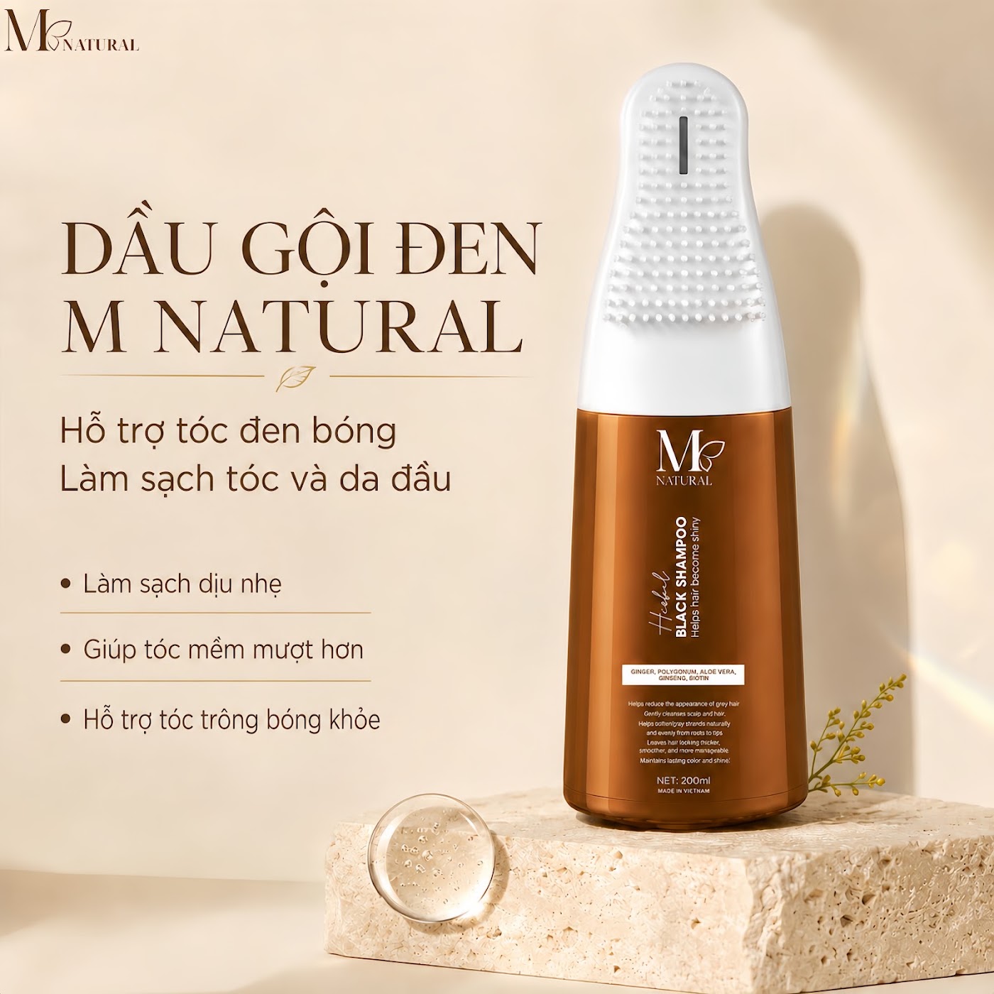 Nhuộm tóc tại nhà đúng cách với dầu gội phủ bạc M Natural