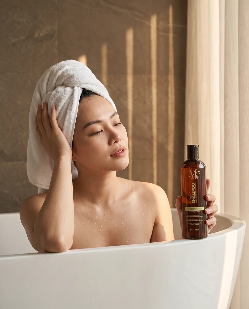 Khoảnh khắc chăm sóc tóc cùng dầu gội M Natural